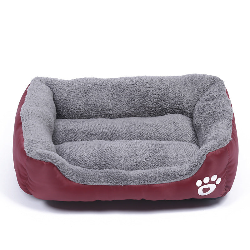 Soft Cozy Fleece Pet Bed with Waterproof Bottom