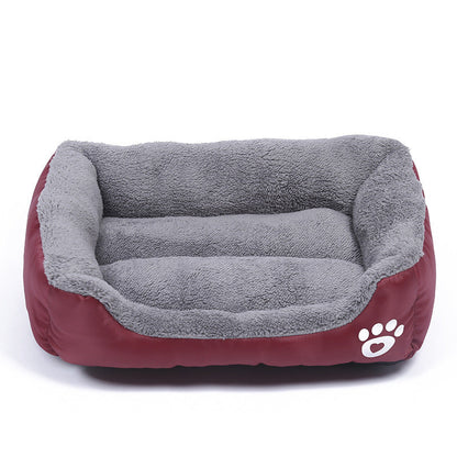 Soft Cozy Fleece Pet Bed with Waterproof Bottom