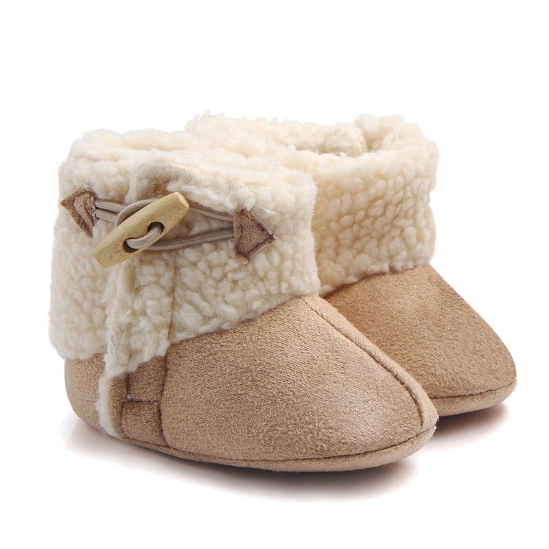 Plush-Lined Baby & Toddler Winter Ankle Boots with Buckle
