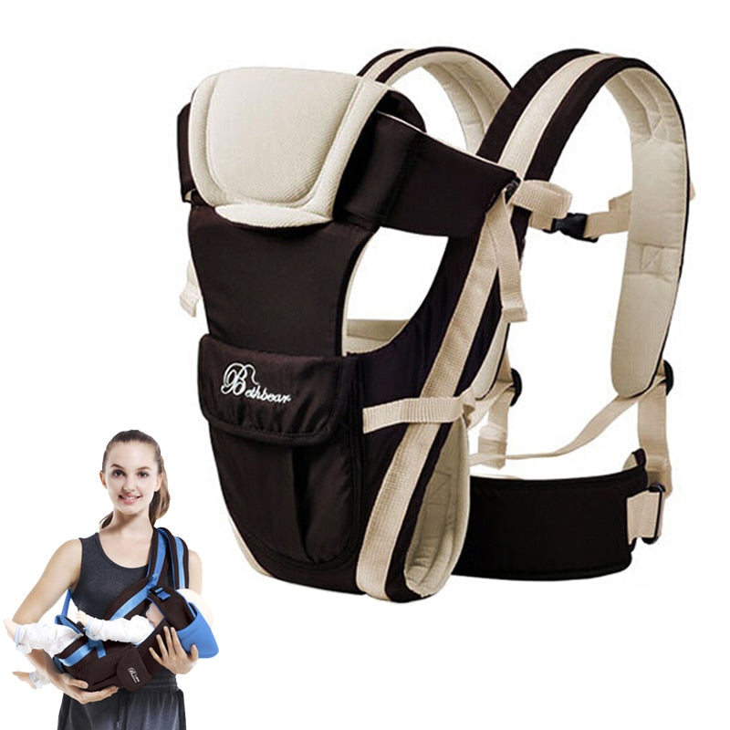 Beth Bear 4-in-1 Breathable Baby Carrier Sling, 0-30M