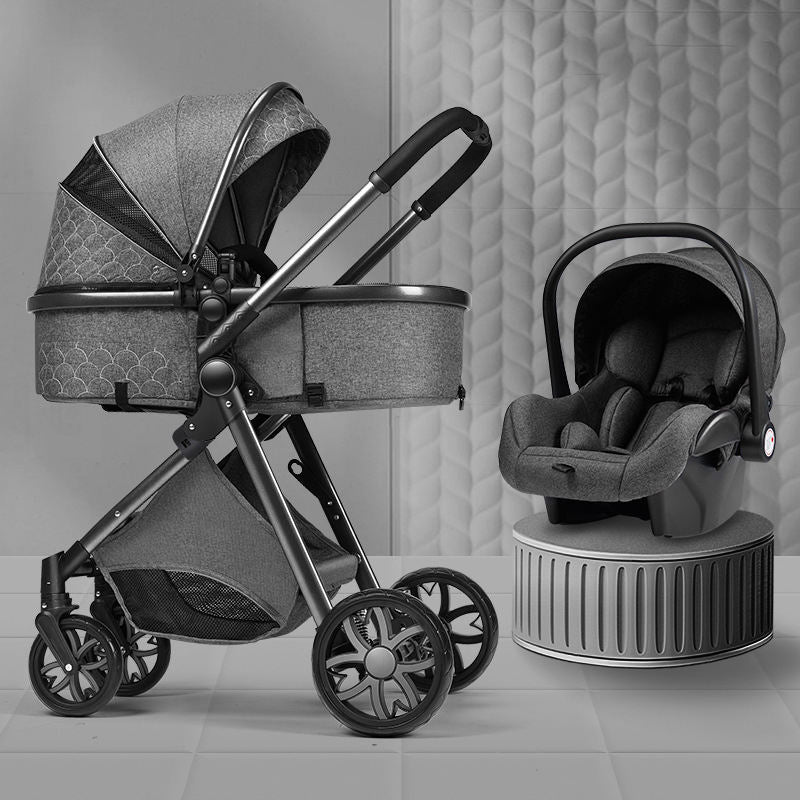 Lightweight Folding Two-Way Shock-Absorbing Baby Stroller
