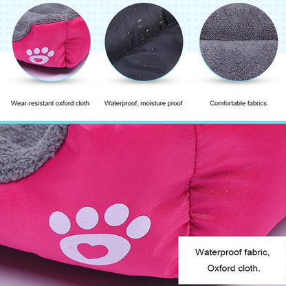 Soft Cozy Fleece Pet Bed with Waterproof Bottom
