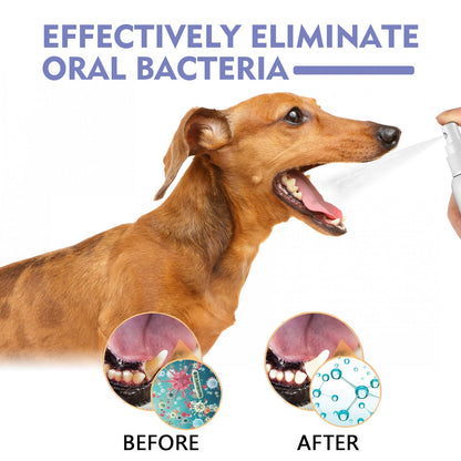 Pet Dental Mouth Spray for Cats & Dogs- Fresh Breath & Plaque Remover