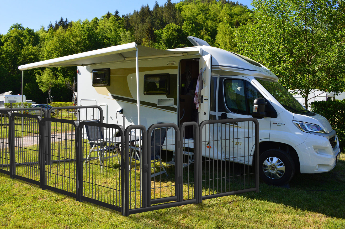 12 piece Portable Indoor & Outdoor Dog Fence, 24 inch