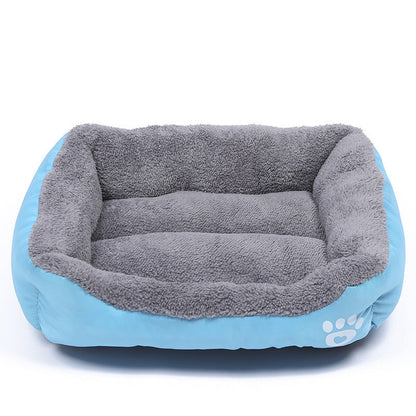 Soft Cozy Fleece Pet Bed with Waterproof Bottom