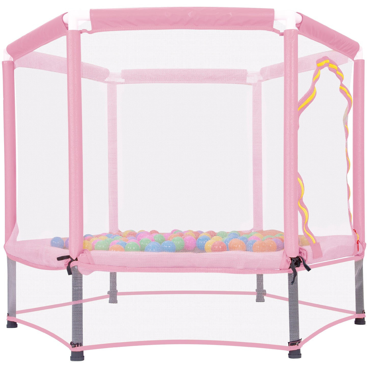 55" Kids Mini Trampoline with Safety Net & Ocean Balls