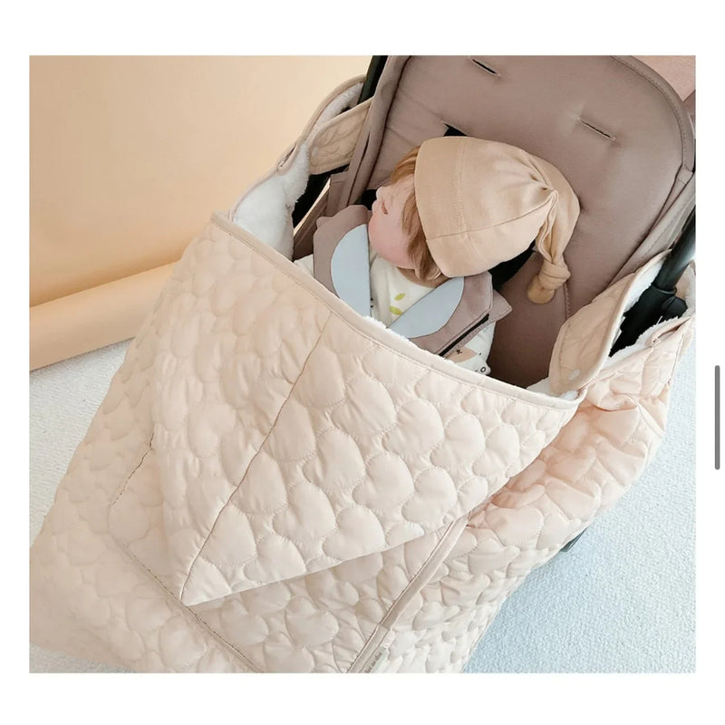 Fleece Windproof Baby Stroller Blanket & Swaddle Wrap