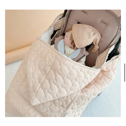 Fleece Windproof Baby Stroller Blanket & Swaddle Wrap