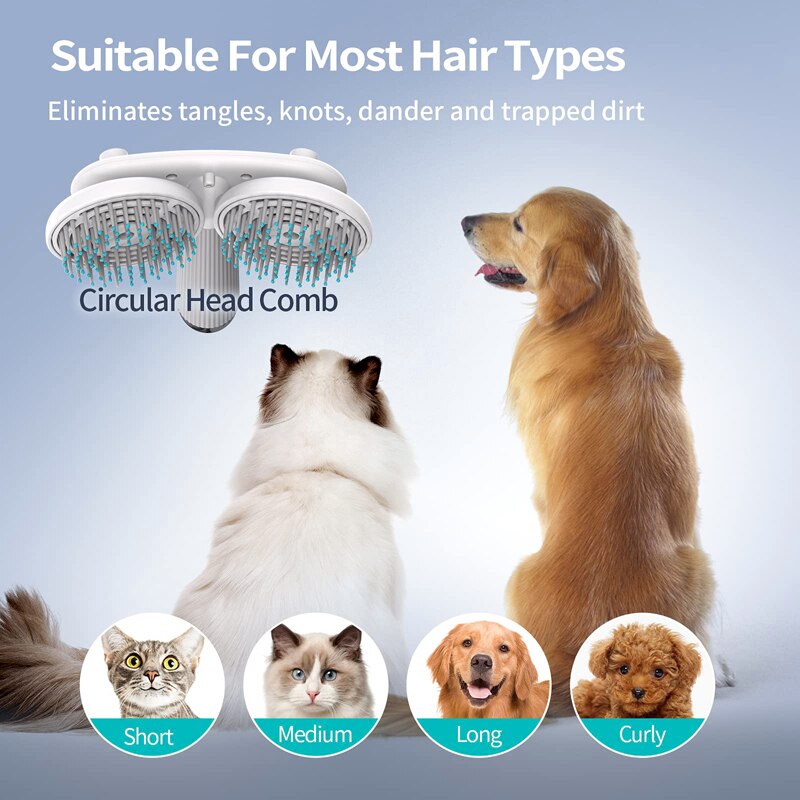 Self-Cleaning Double-Head Pet Slicker Brush