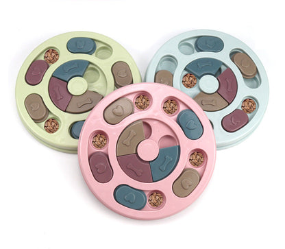 Interactive Slow Feeder Dog Bowl - Puzzle Toy for Pets
