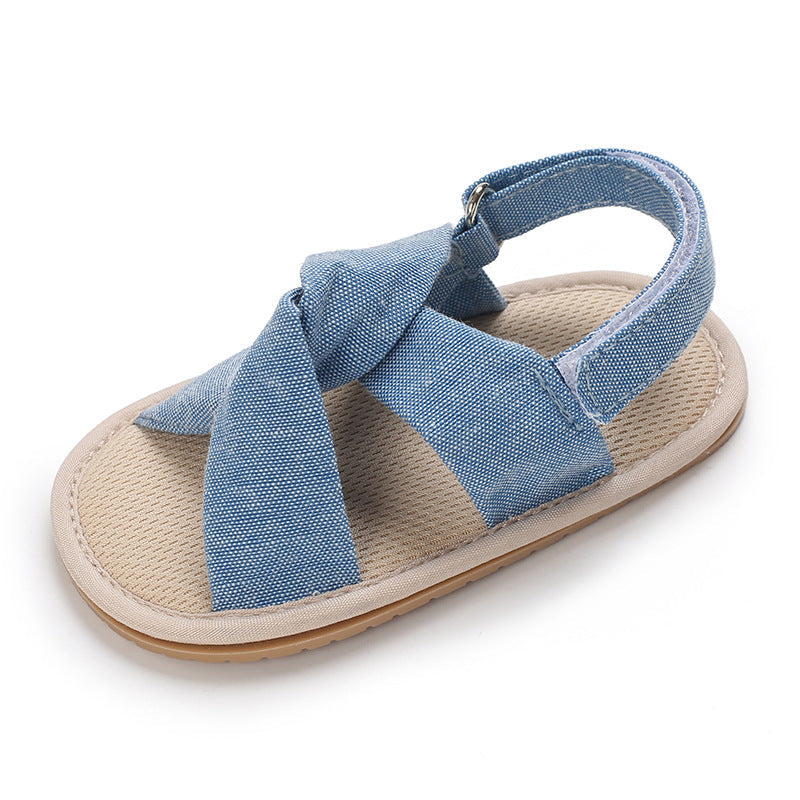 Baby Girl Cotton Summer Sandals with Velcro