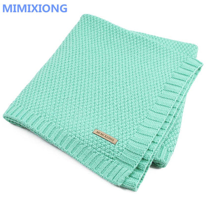 Knitted Acrylic Baby Blanket, 100 × 80 cm
