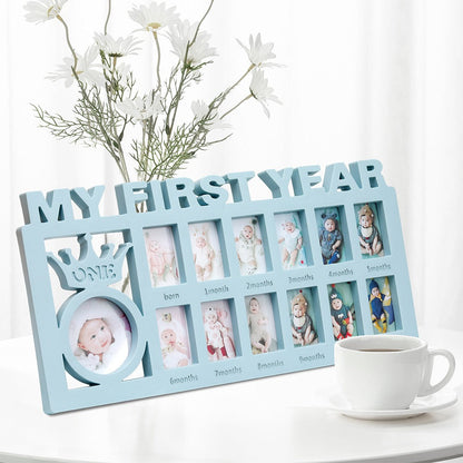 12-Month Baby Growth Record Korean Style Photo Frame
