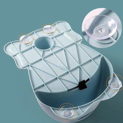 Foldable Baby Shower Basin With Seat & Anti-Slip Pad