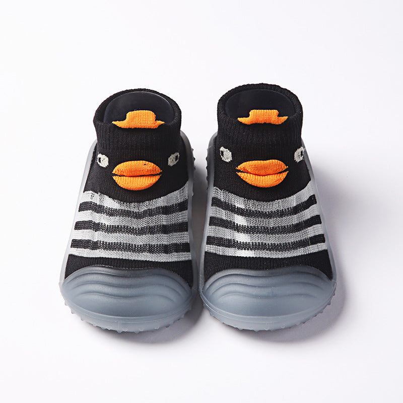 Animal-Print Cotton Toddler Floor Shoes
