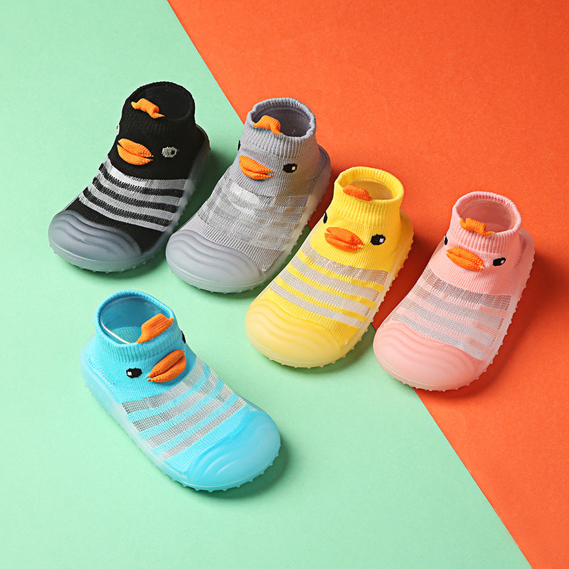 Animal-Print Cotton Toddler Floor Shoes