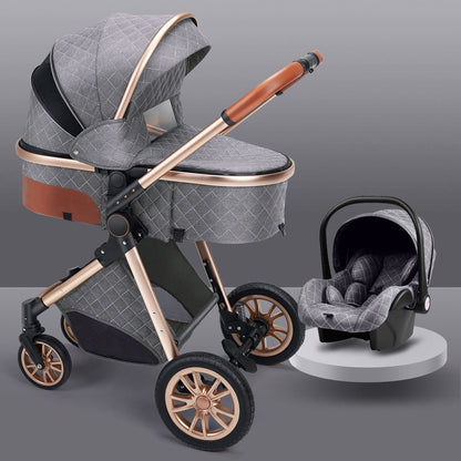 Lightweight Folding Two-Way Shock-Absorbing Baby Stroller