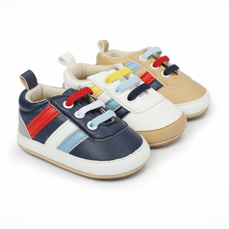 Baby Boy Shoes with PU Uppers and PVC Soles