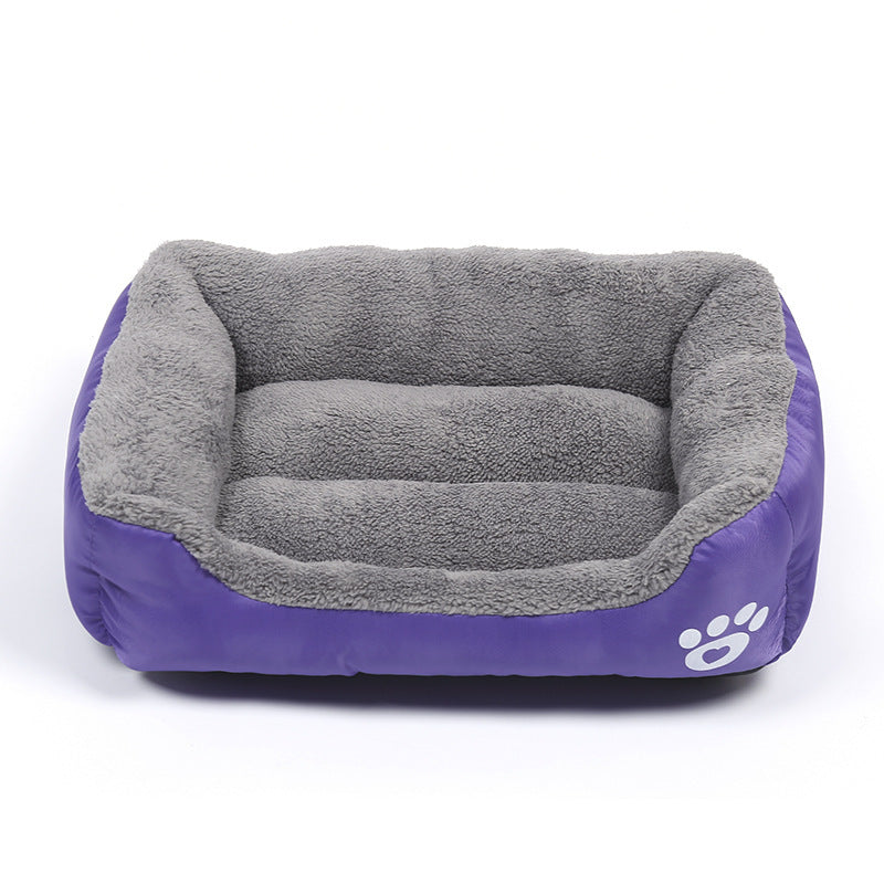 Soft Cozy Fleece Pet Bed with Waterproof Bottom