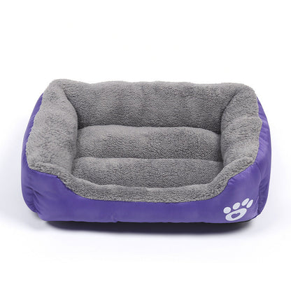 Soft Cozy Fleece Pet Bed with Waterproof Bottom