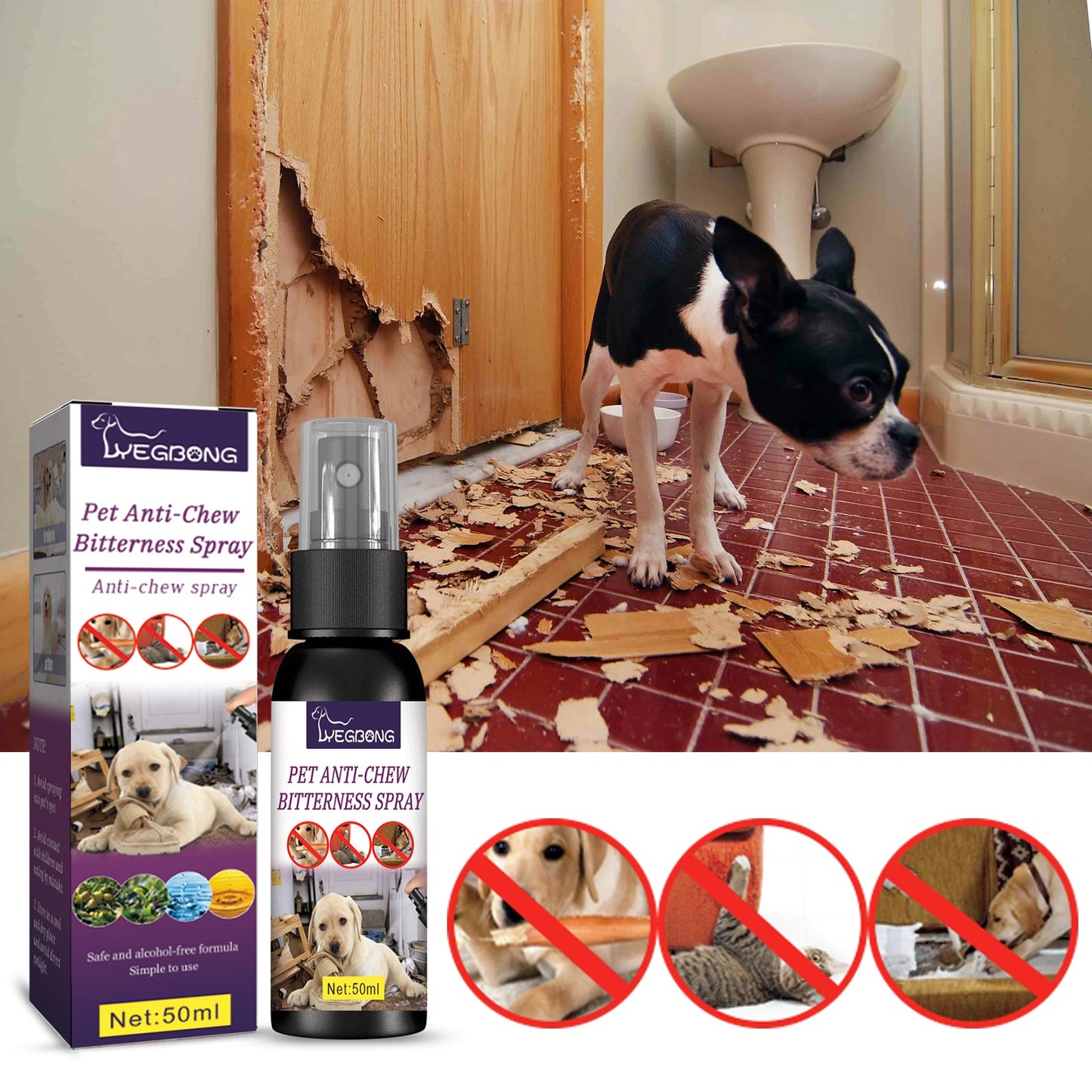 Anti-Chewing Bitter Deterrent Spray for Pets