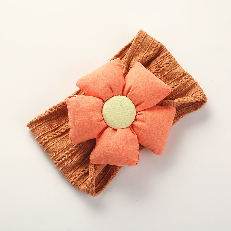 Sofy Nylon Flower Baby Headband, Non-Scratch
