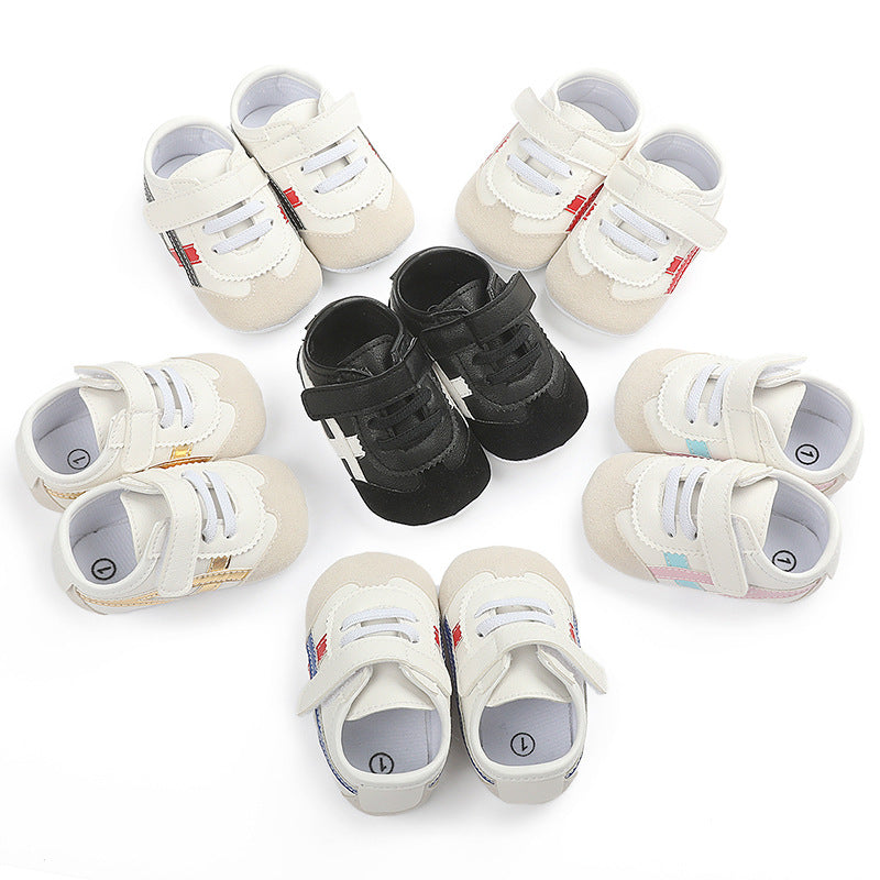 PU Baby & Toddler Shoes with PVC-Rubber Soles