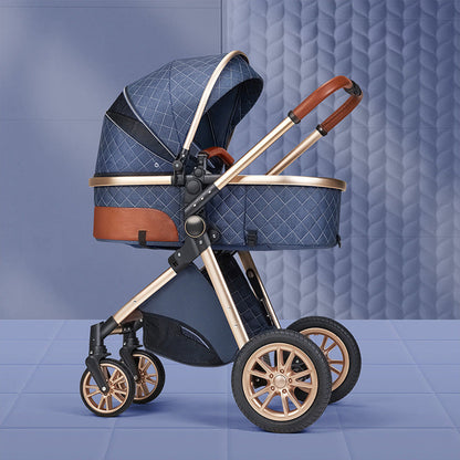 Lightweight Folding Two-Way Shock-Absorbing Baby Stroller