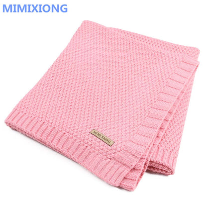 Knitted Acrylic Baby Blanket, 100 × 80 cm