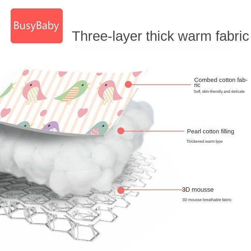 All-Season Pure Cotton Baby Stroller & Toddler Cushion