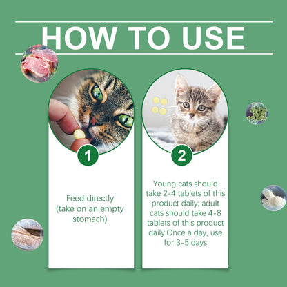 Cat Grass Fiber Tablets for Cats