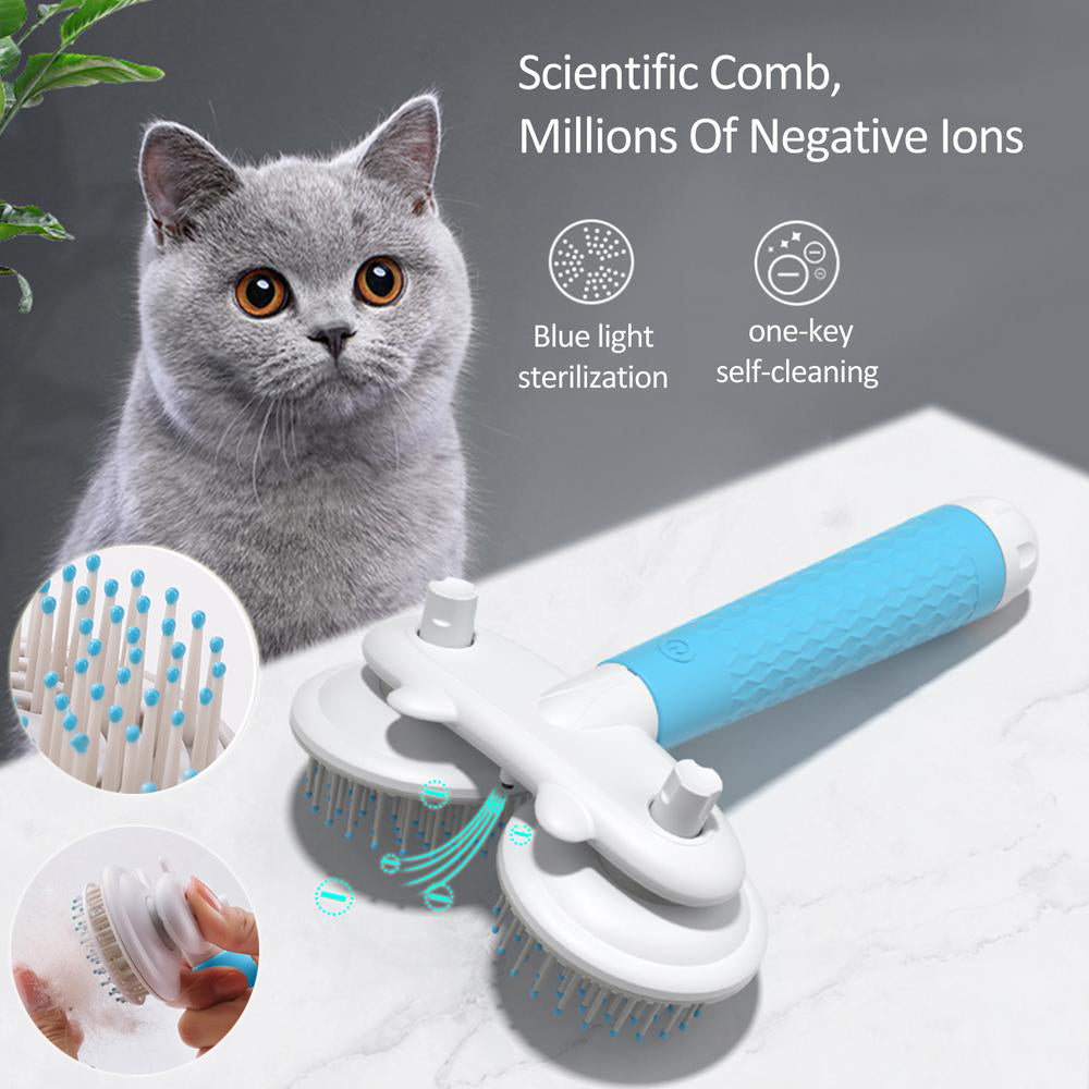 Self-Cleaning Double-Head Pet Slicker Brush