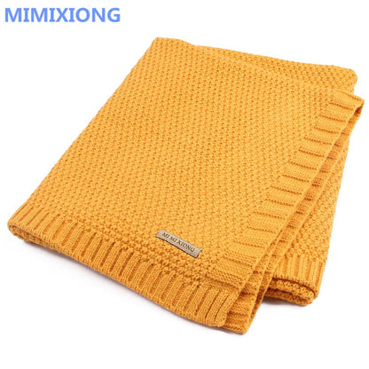 Knitted Acrylic Baby Blanket, 100 × 80 cm