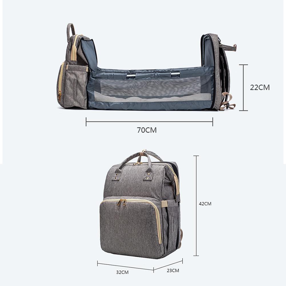Convertible Lightweight Baby Diaper Bag Backpack & Bed