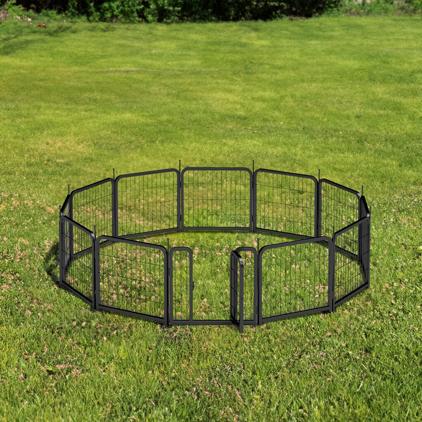 12 piece Portable Indoor & Outdoor Dog Fence, 24 inch