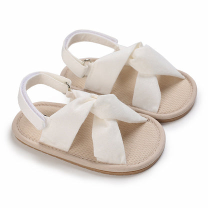 Baby Girl Cotton Summer Sandals with Velcro