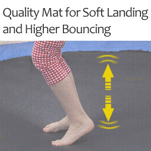 55'' Kids Mini Trampoline with Safety Enclosure Net & Balls