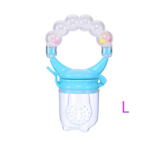 Baby Fruit Feeder Pacifier with Hand Bell Toy