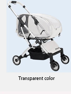 Foldable 4-Wheel Pet Dog & Cat Stroller (up to 15kg)