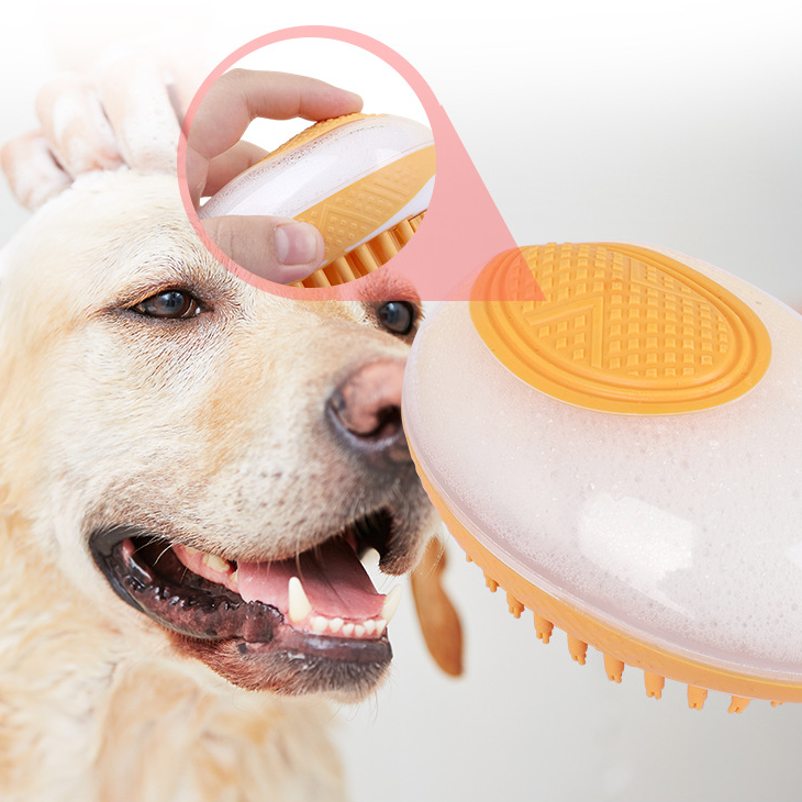 2-in-1 Silicone Pet Bath Brush & Massage Comb