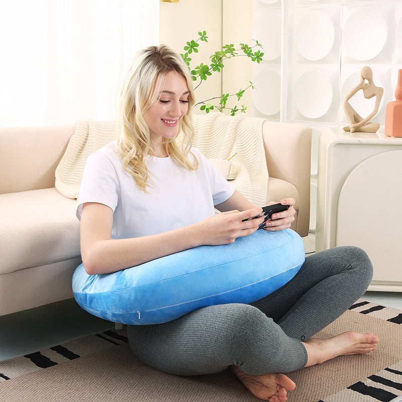 Crocheted Arm-Support Reading & Breastfeeding Pillow