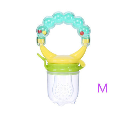 Baby Fruit Feeder Pacifier with Hand Bell Toy