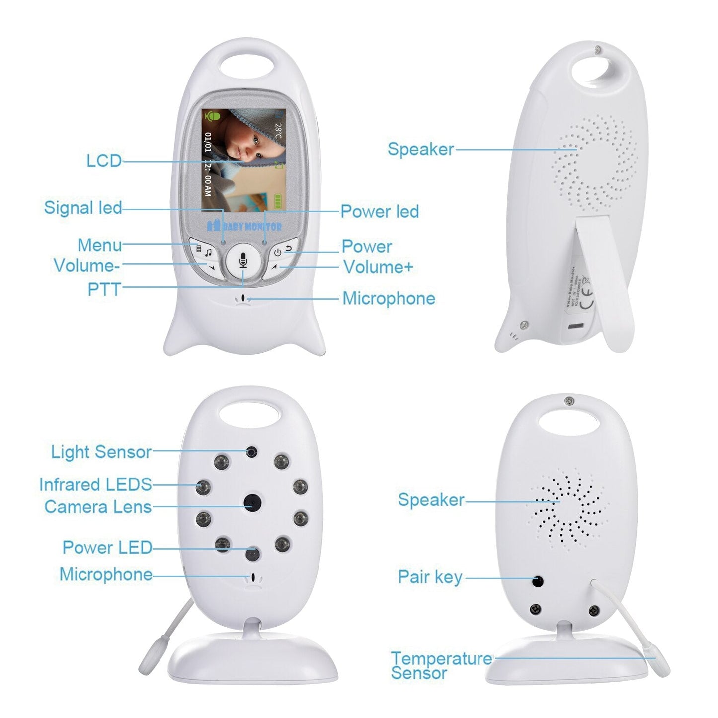 VB601 2" Video Baby Monitor with Night Vision & Lullabies