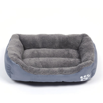 Soft Cozy Fleece Pet Bed with Waterproof Bottom