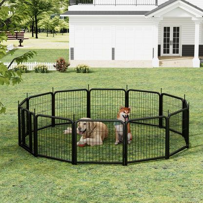 12 piece Portable Indoor & Outdoor Dog Fence, 24 inch