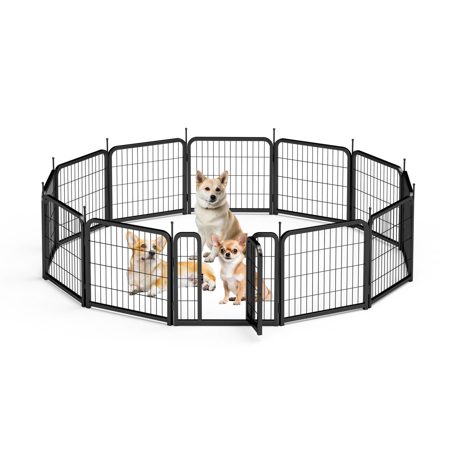 12 piece Portable Indoor & Outdoor Dog Fence, 24 inch