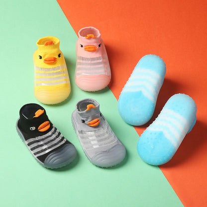 Animal-Print Cotton Toddler Floor Shoes