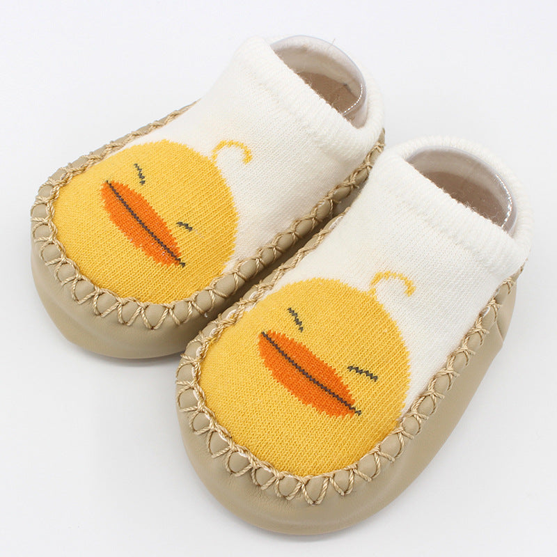Cartoon Cotton Baby Sock-Shoes with Soft Soles