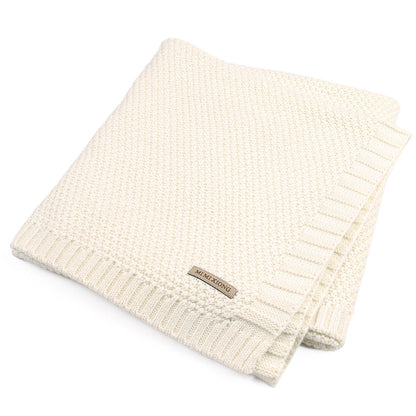 Knitted Acrylic Baby Blanket, 100 × 80 cm