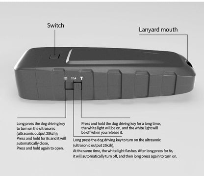 Ultrasonic Handheld Dog Bark Control Device